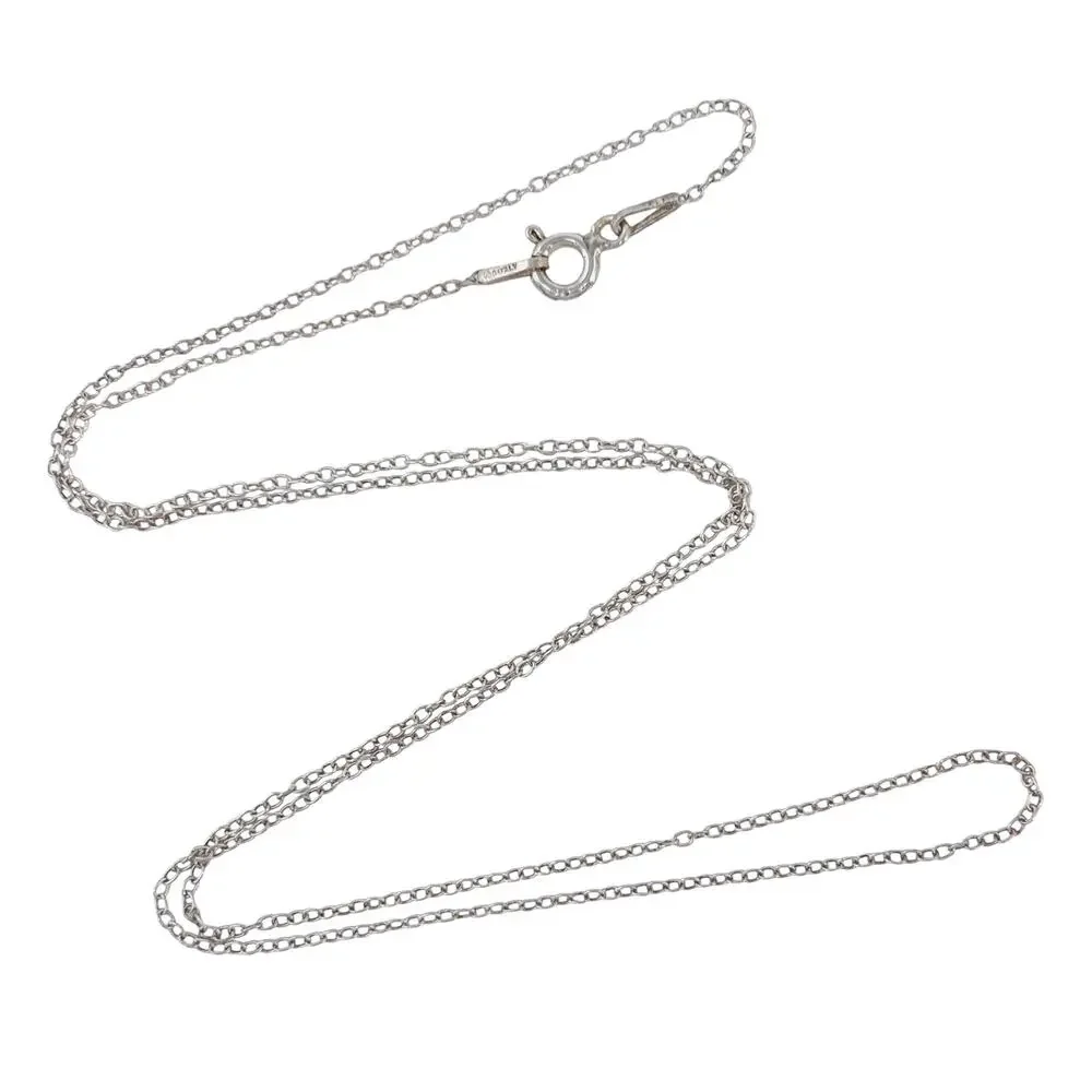 Vintage Italy Sterling Silver 925 Cable Link Chain Necklace | 18.5